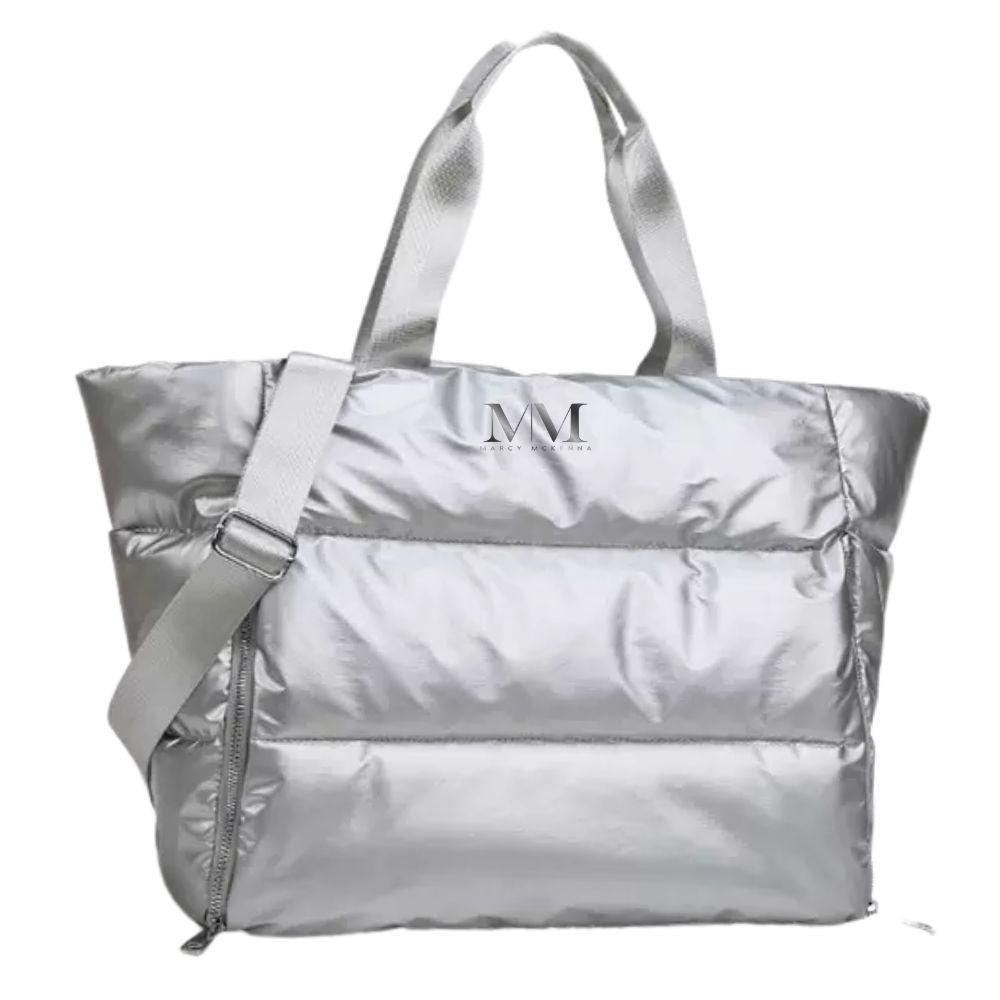 Space Cotton Puffer Bag - Silver – Medusa's Makeup