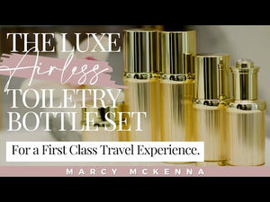 LUXE TOILETRY BOTTLE SET | Airless Travel Toiletry Bottles